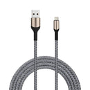 Kabel za Telefon - USB vo Type C - 2m - Gray - Braided